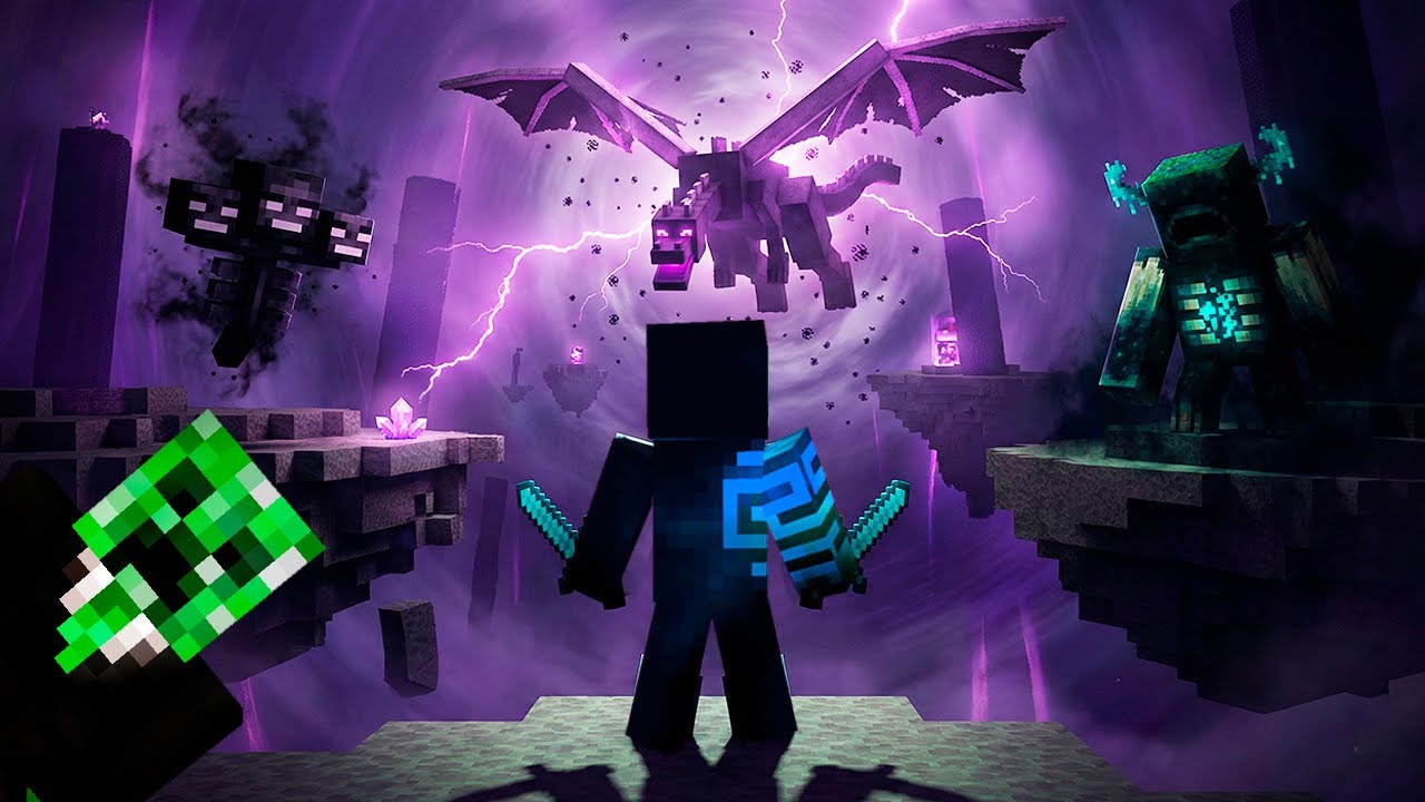 Minecraft lekin Super kraftlar, maqsad Ender Dragon Wither va Warden #kayzo