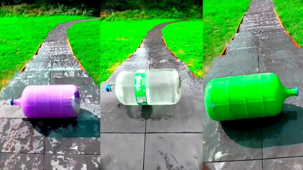 💥🍾Breaking glass bottle -242 | ⚠️ Crushing crunchy and soft things | Throwing bottle down stair