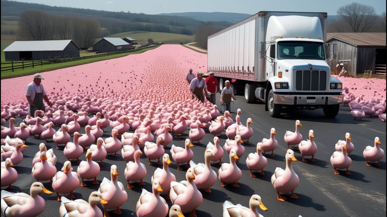 Massive Duck Army Takes Over Farm in Amazing Migration!