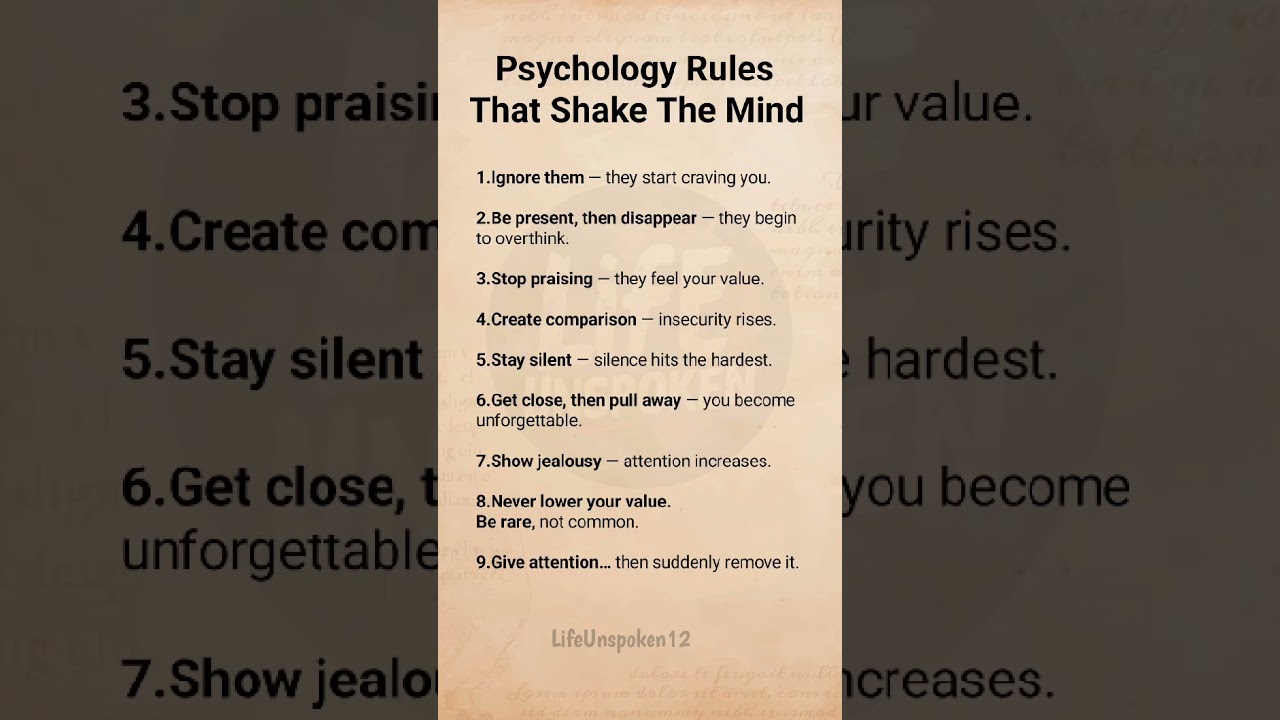"Psychology Rules That Shake The Mind"