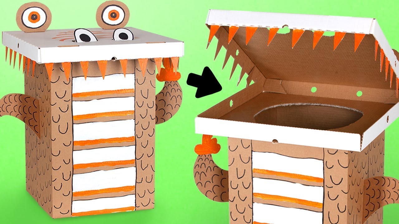 Cardboard Pizza Dinosaur |&nbsp;DIY for Kids on Box Yourself
