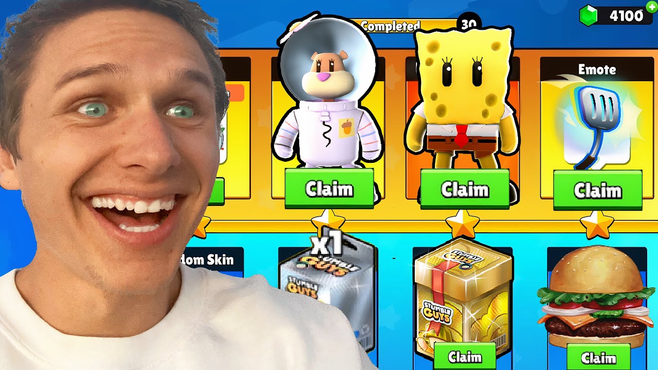 New Spongebob Stumble Pass + Prize Box Opening