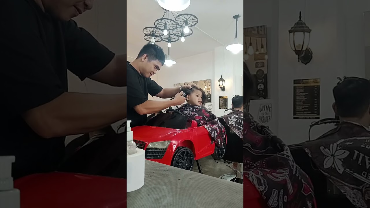 First hair cut for Bryce 