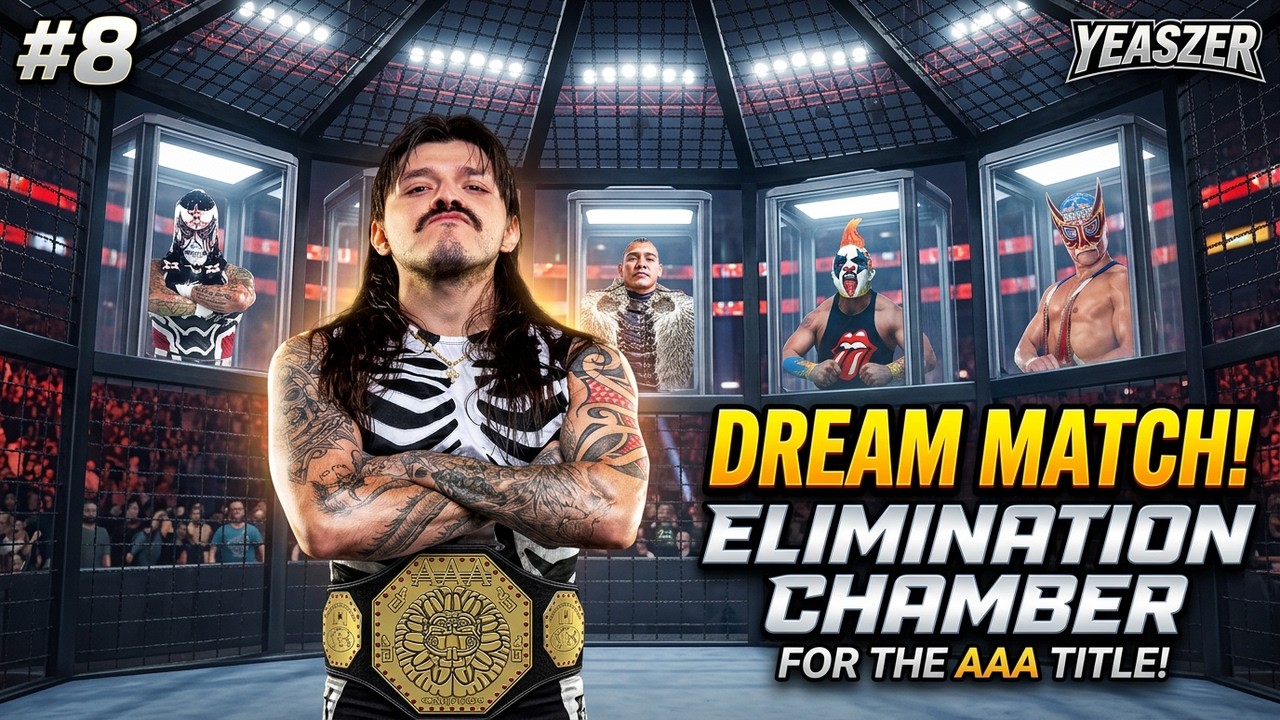 DOMINIK MYSTERIO defiende el MEGA CAMPEONATO AAA en ELIMINATION CHAMBER 😱 | Dream Match #8  WWE 2K25