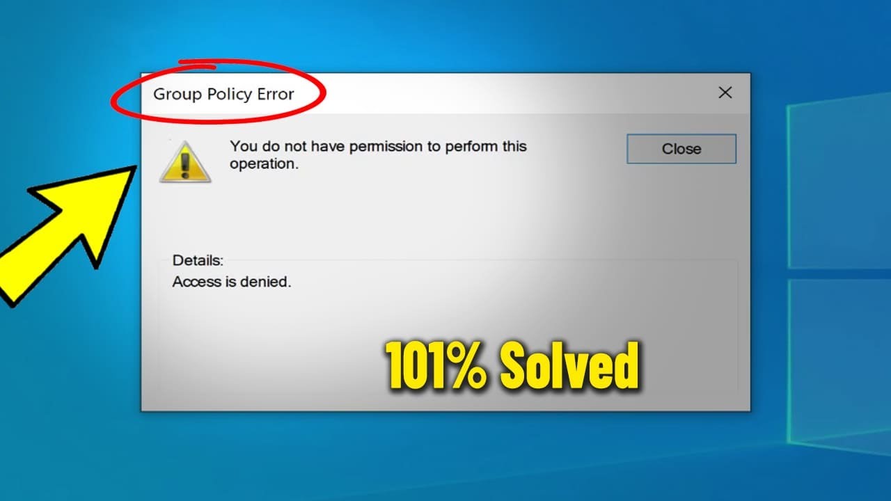 How To Fix Group Policy Error in Windows 11 / 10 / 8 / 7 - Solve Access Gpedit.msc Problem ✅