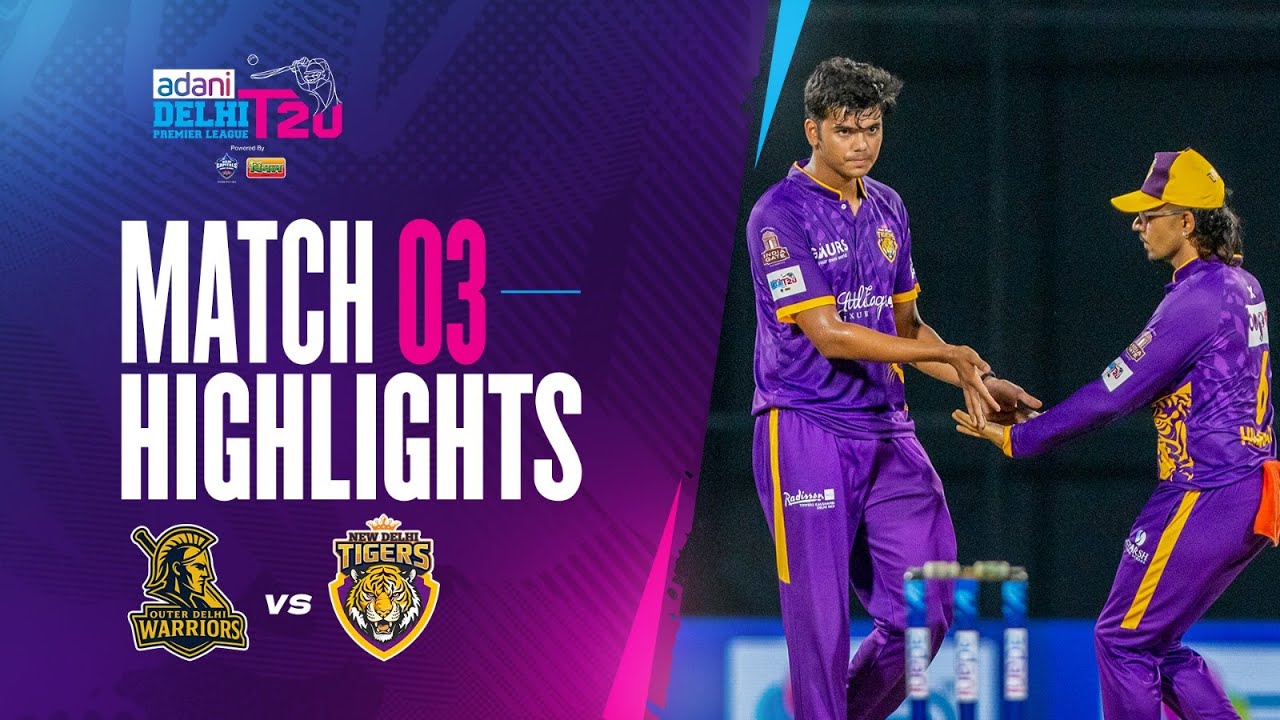 New Delhi Tigers Crush Outer Delhi Warriors by 40 Runs | DPL 2025 3rd Match