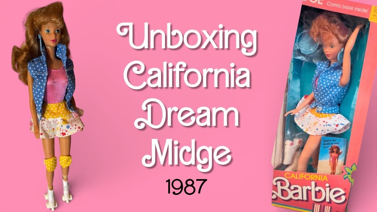 California Dream Midge Friend of Barbie 1987 Doll Unboxing 