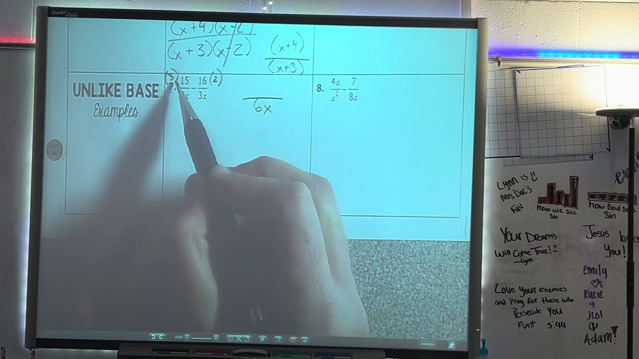 8-2 Add & Subtract Rational Exp Part 3