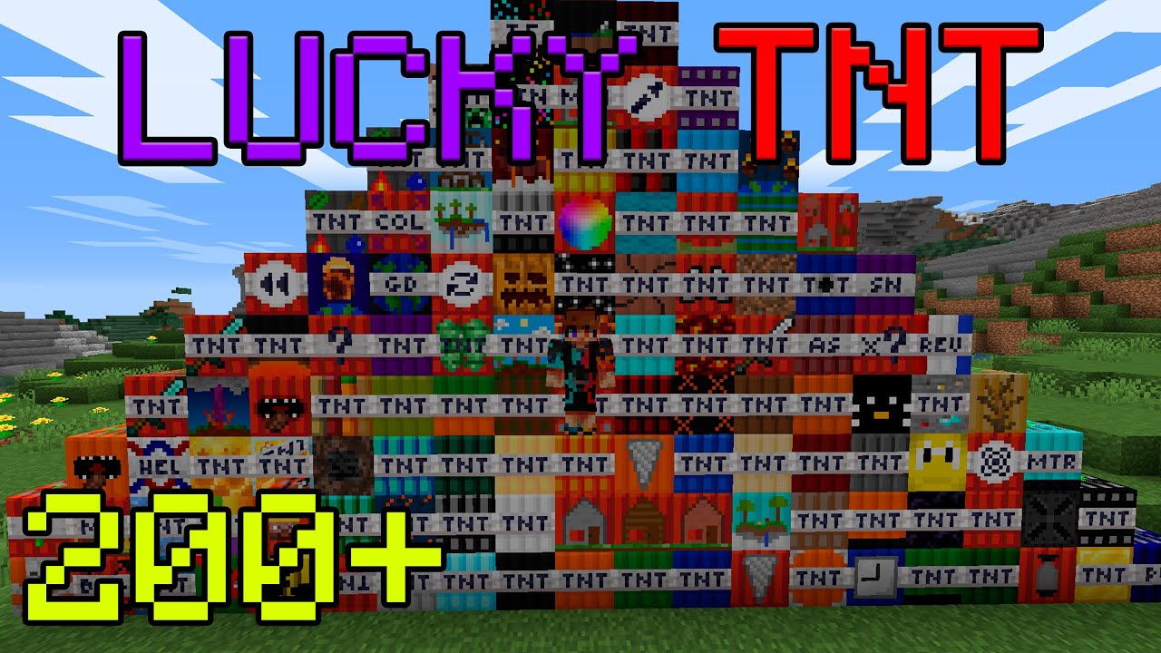 ВЗРЫВАЕМ ТНТ В МАЙНКРАФТЕ  (МОД НА 200+ ТНТ) ► Обзор мода Lucky TNT Mod (Too Much TNT) #18