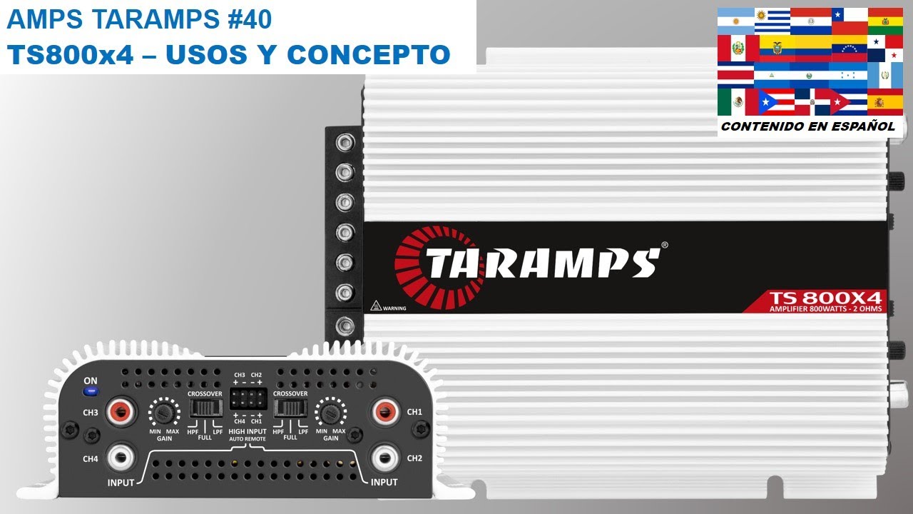 AMPS TARAMPS #40 - AMPLIFICADORES TS800x4 - USOS Y CONCEPTOS