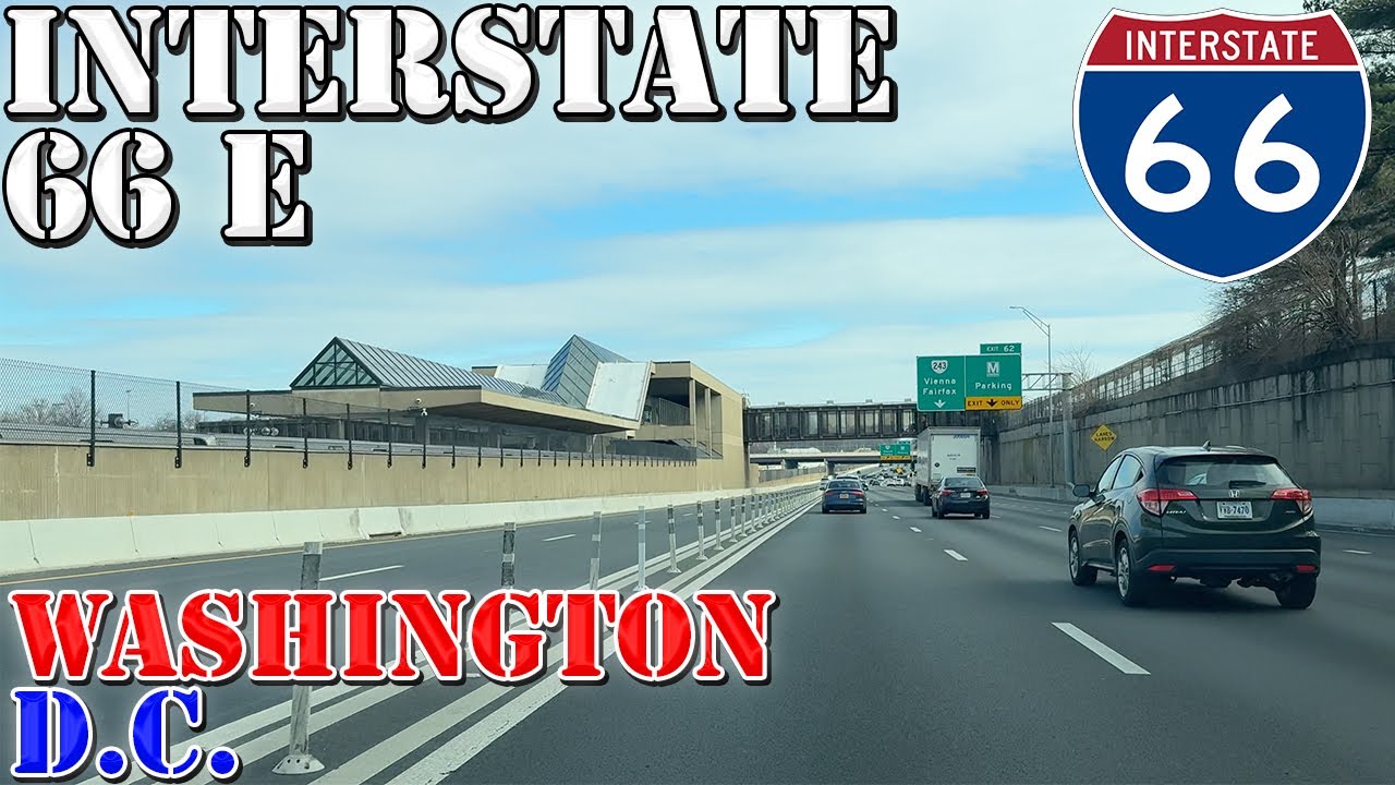I-66 East - Washington - DC - 4K Highway Drive