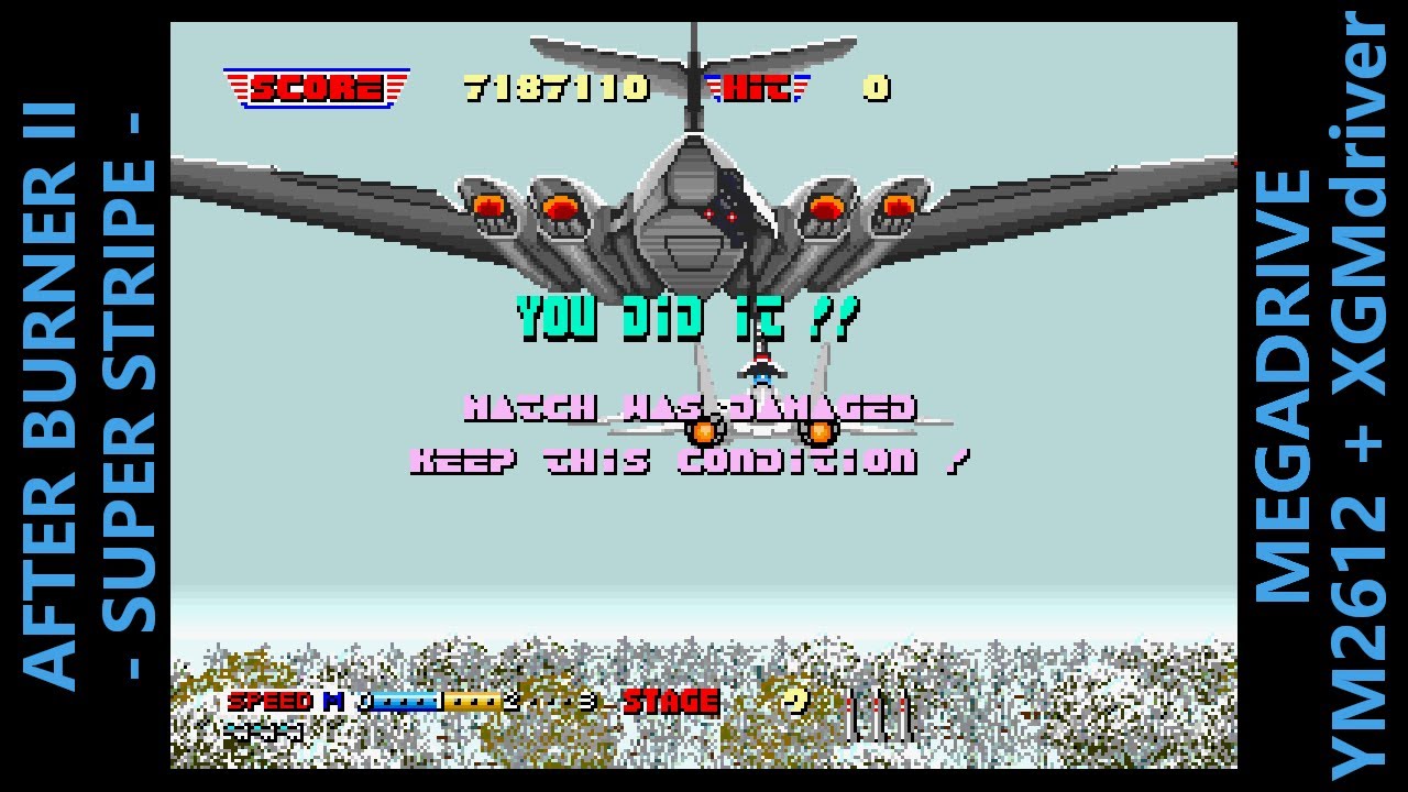 [BGM] AFTER BURNER II  -SUPER STRIPE- [MEGADRIVE XGM driver]