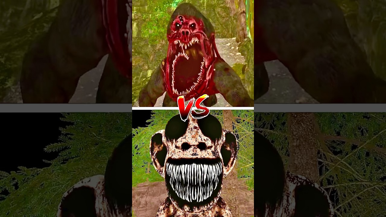 Zoochosis VS Zoonomaly : Jumpscares Comparison 🦍🐒 #ytshorts #shorts #gaming #zoochosis