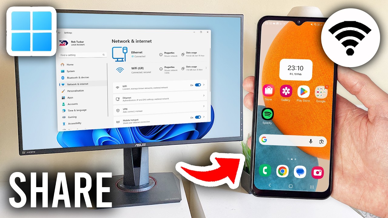 How To Use PC Internet On Mobile Using Hotspot - Step By Step