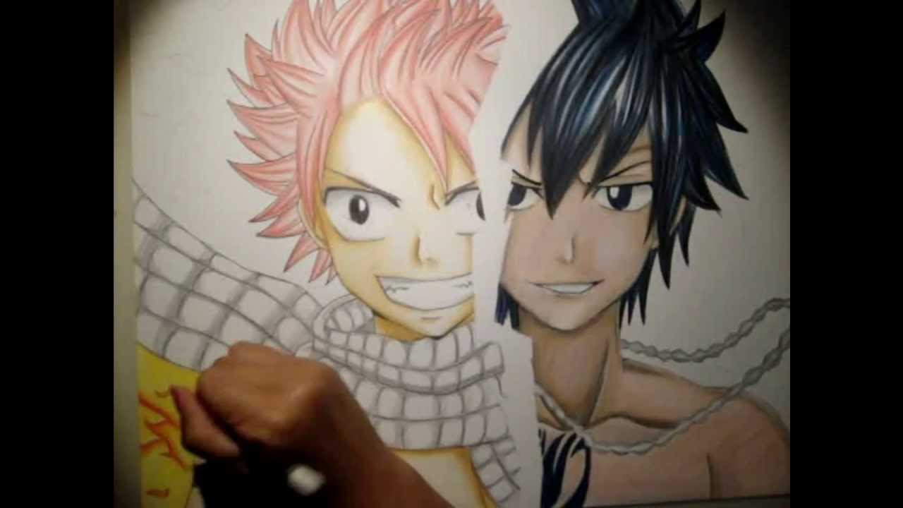 Drawing Natsu and Gray from Fairy Tail