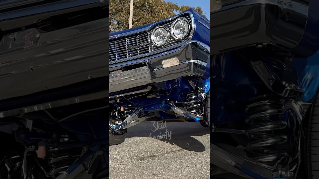 64 IMPALA LOWRIDER Cruising in 3 Wheel Motion in Long Beach, California! #carculture #64impala #cars