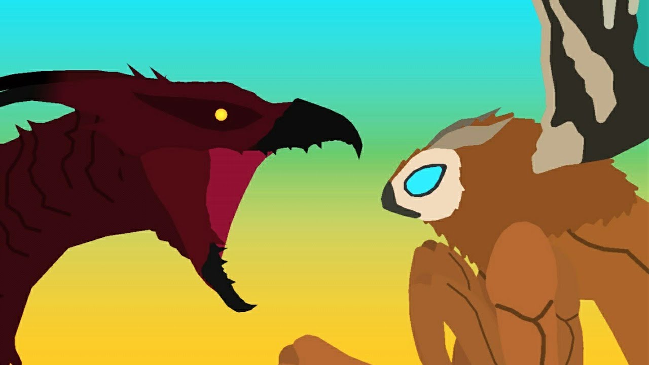 Rodan vs Mothra / anima&ccedil;&atilde;o stick nodes (Reup)