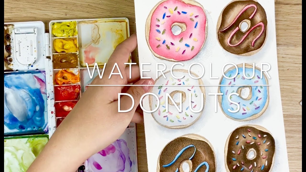 Watercolour Donuts