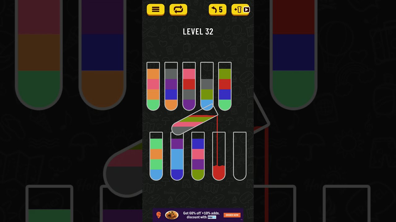 Water sort Puzzle | Level 32 | Gameplay Walkthrough