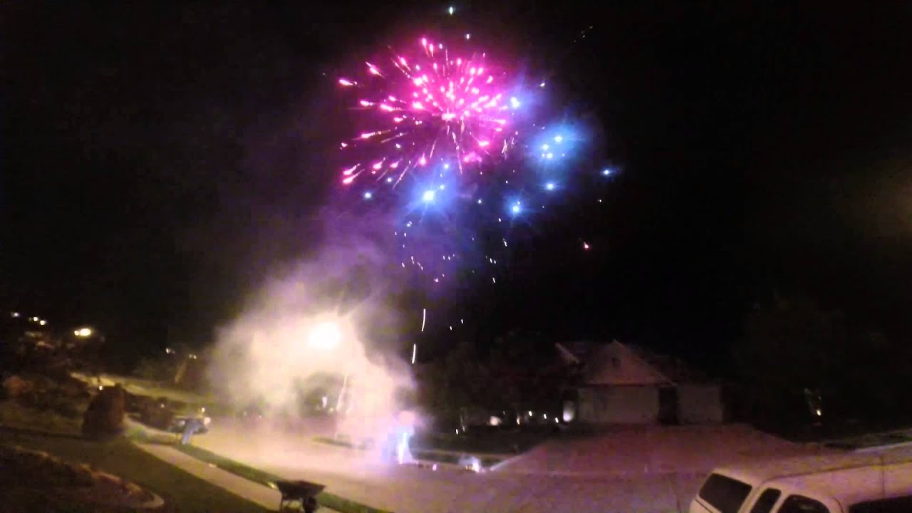 2014 - 4th of July - DIY Fireworks Display - 24 Excalibur Shells with Others