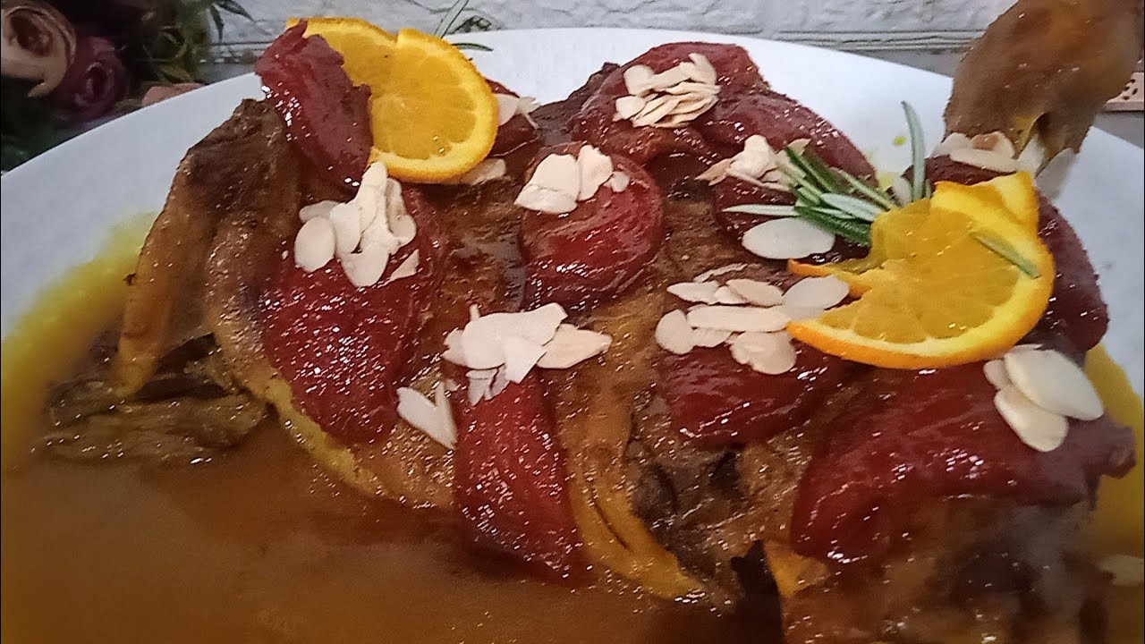 طريقة تحضير طبق اللحم بالبرتقال والطماطم معسلة #عيد_الاضحىViande à l'orange et aux tomates miellées
