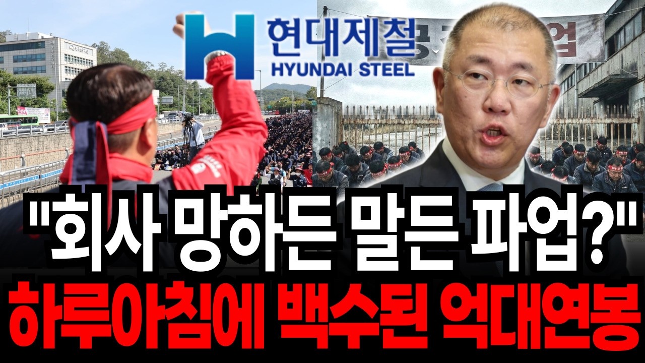 “연봉 1억에서 0원으로”.. 억대연봉에서 백수가 된 노조의 최후와 현대제철이 문 닫은 충격적인 진실