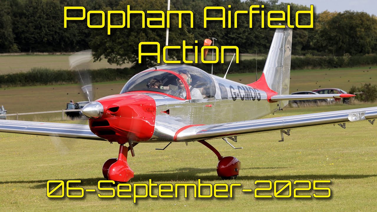 Filming the action at Popham Airfield for The airplane Factory Sling Fly-In 06-Sept-2025
