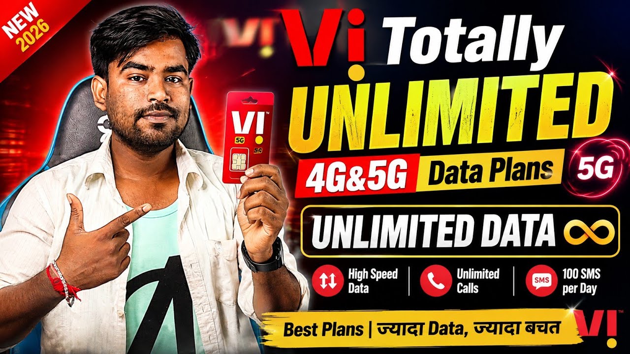 😱Vi Totally Unlimited 4G & 5G DATA Plans Explained📶 | Vi Unlimited Data Recharge ✅