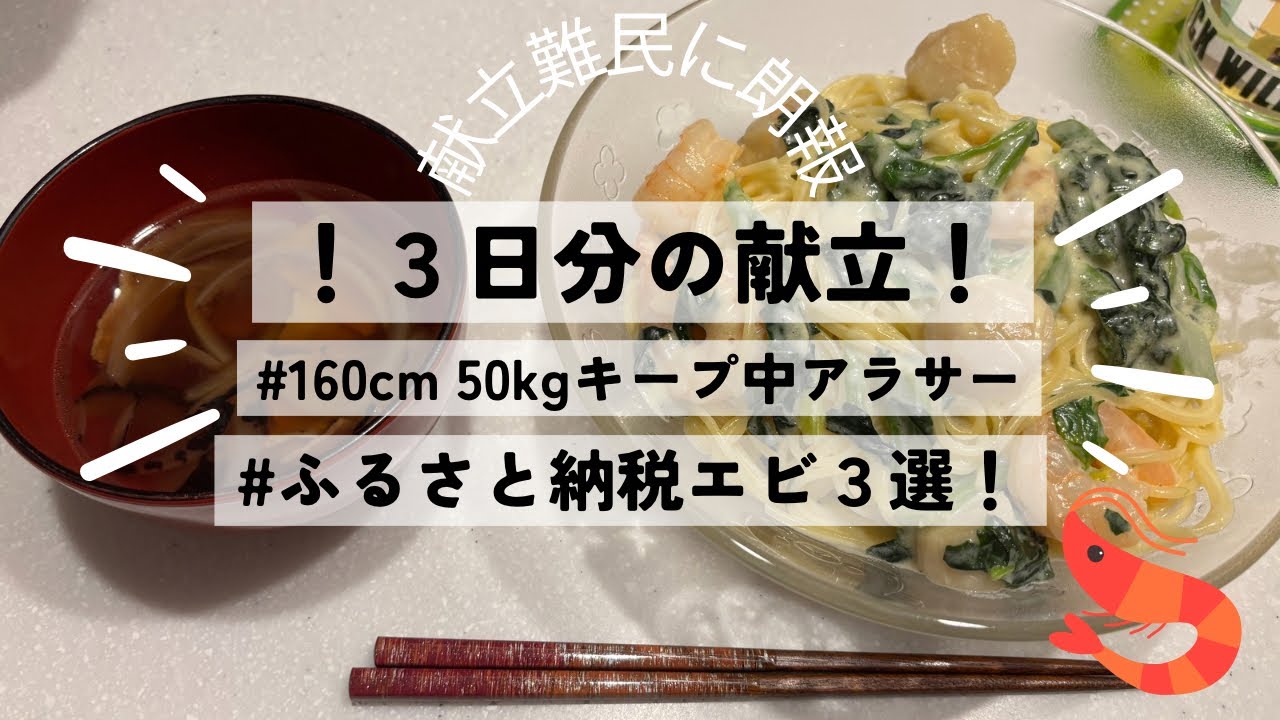 【ふるさと納税】3日分の献立 160cm 50kgアラサーOLの平日楽する簡単ごはん