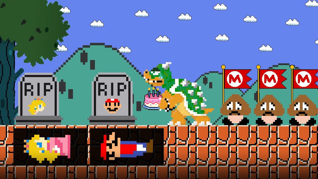 Bowser R.I.P Mario & Peach in Maze Mayhem