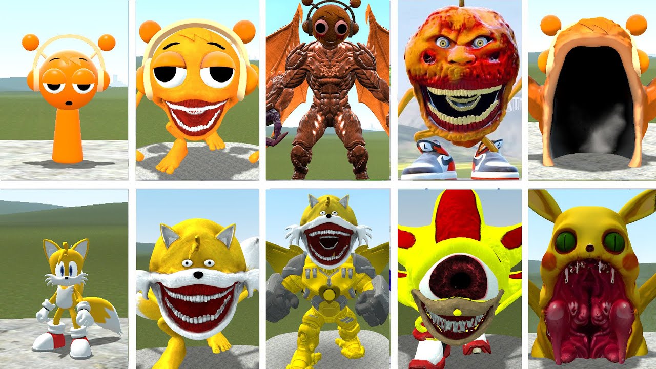 ALL MILESTAILS PROWER VS SPUNKI OREN ULTIMATE TRANSFORMATION | GARRY'S MOD