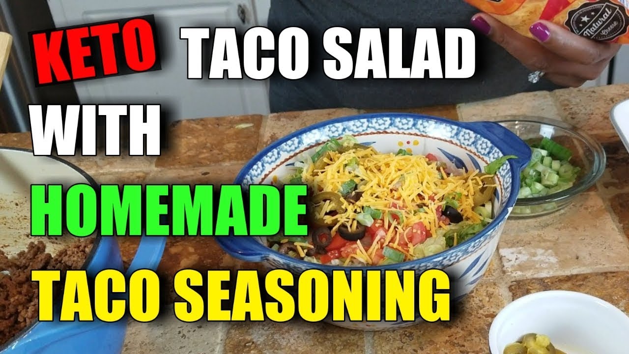 Keto Taco Salad with Homemade Taco Seasoning!