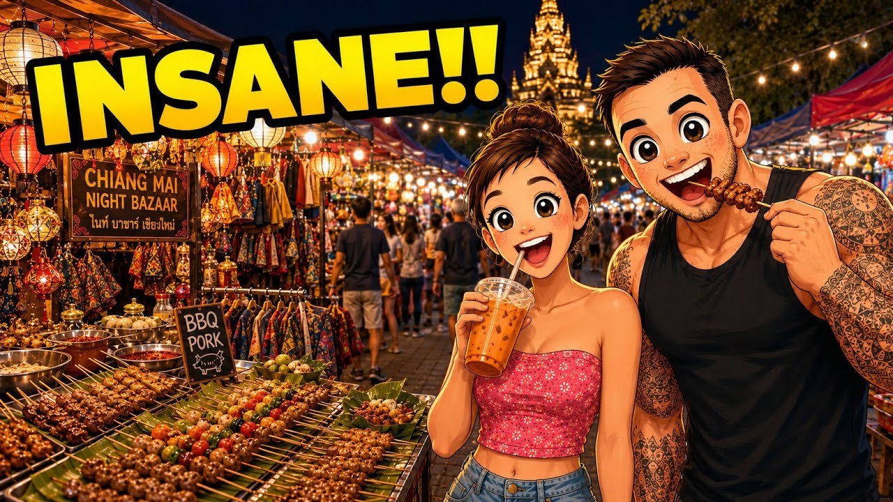 Chiang Mai's FAMOUS Sunday Market | Eating, Snacking & Shopping | MUST VISIT | Northern Thailand
