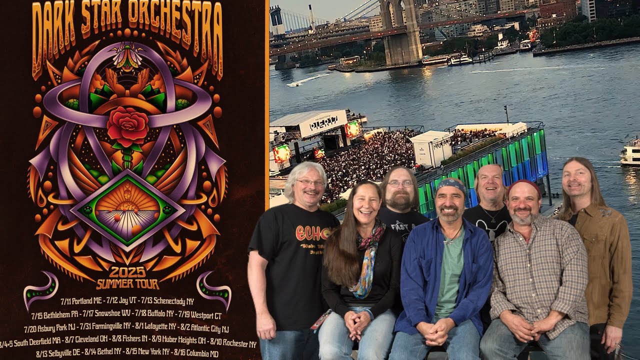 DARK STAR ORCHESTRA LIVE FROM PIER 17 IN NYC - AUGUST 15TH 2K25 - SUMMER TOUR 2025 - RAIL POV! 