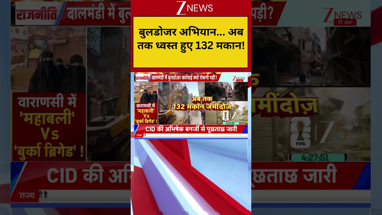 Bulldozer:बुलडोजर अभियान... अब तक ध्वस्त हुए 132 मकान !|  CM Yogi Big Action | Breaking news |