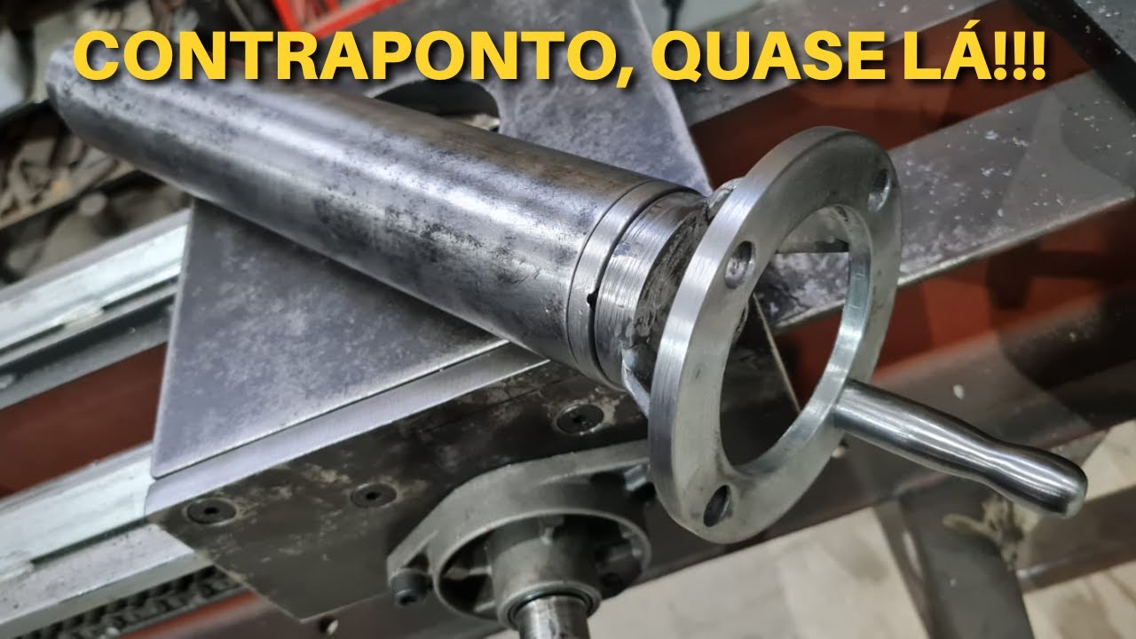Como Fazer um Torno Caseiro Parte 66 - Fabricação do Volante e Rosca no Torno