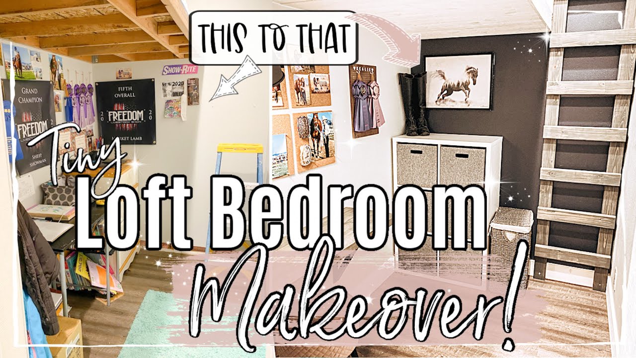 SMALL LOFT BEDROOM MAKEOVER ON A BUDGET 2020 :: DIY FARMHOUSE MAKEOVER SERIES | EPISODE 3
