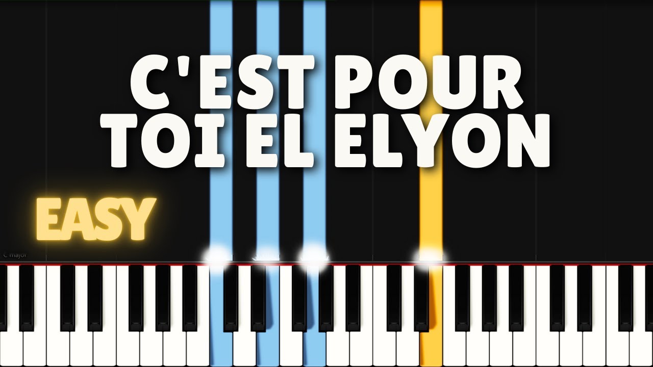 Athoms & Nadege - C'est Pour Toi El Elyon | EASY PIANO TUTORIAL BY Extreme Midi
