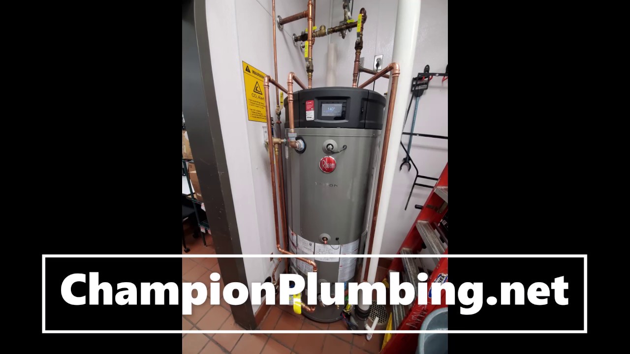 Commercial Water Heater Setup at Chick-fil-A restaurant