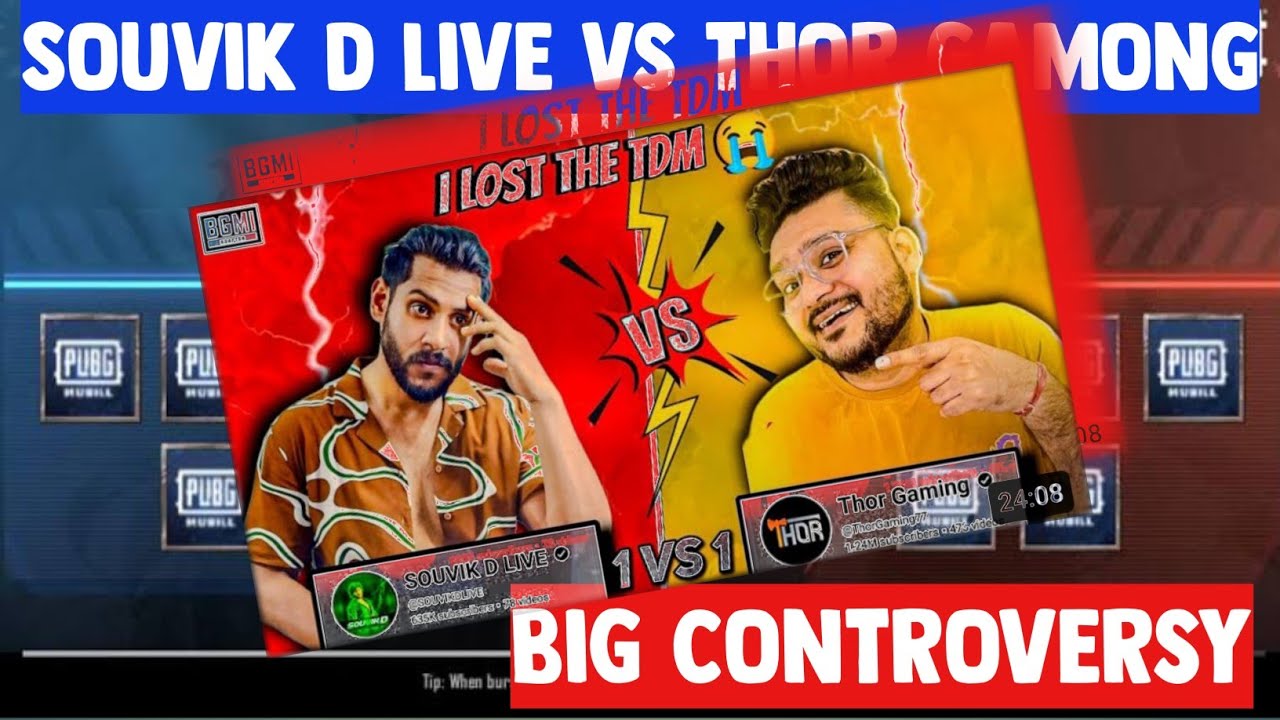 @SOUVIKDLIVE1 VS @ThorGaming77 Big Controversy 😈 And 1v1 TDM Open Challenge💪