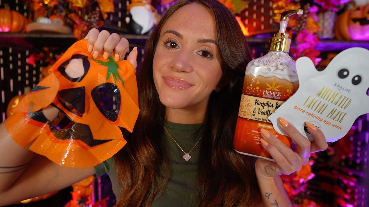 ASMR The Pumpkin Spa & Skincare 🎃 (layered sounds, personal attention, fall facial)