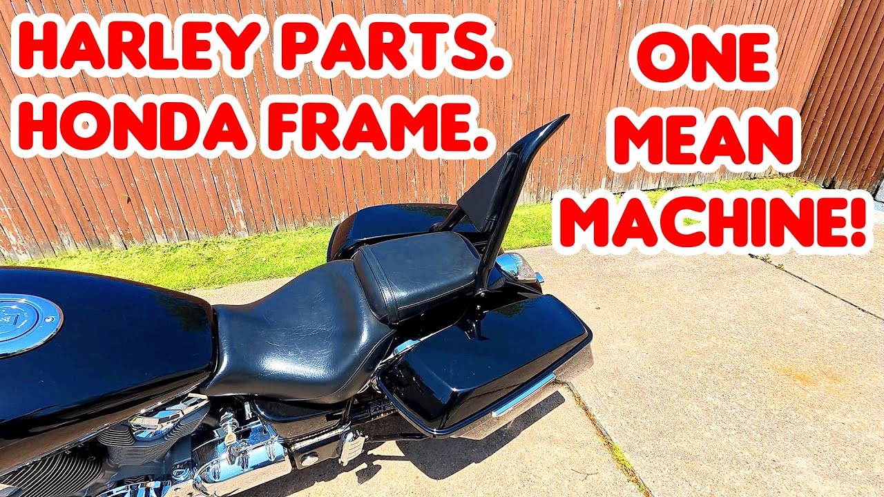 Customizing Harley ONLY Parts on a Honda - Watch this VTX1800 Build!  #honda #harleydavidson
