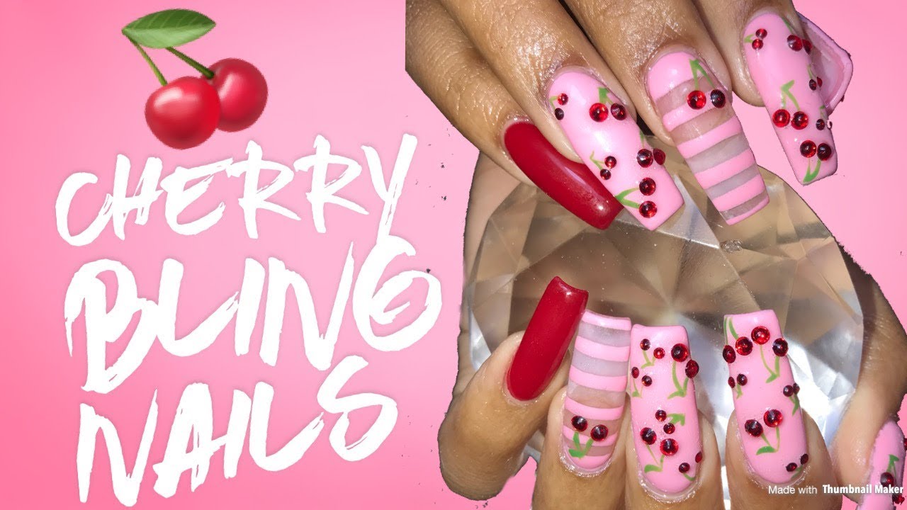 Cherry Nails Tutorial | Acrylic Nails Design