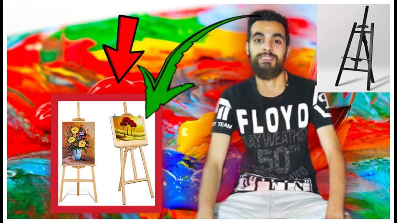 كيفية صنع حامل للوحات الرسم بطريقة سهلة وبسيطة ... و بثمن رخيص جدا