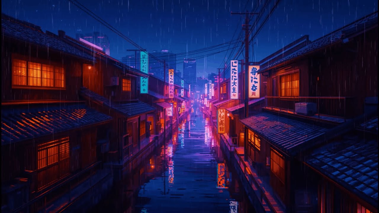 Relaxing Lofi Hip Hop Music ☁️ Soft Rain Night for Focus, Study & Sleep