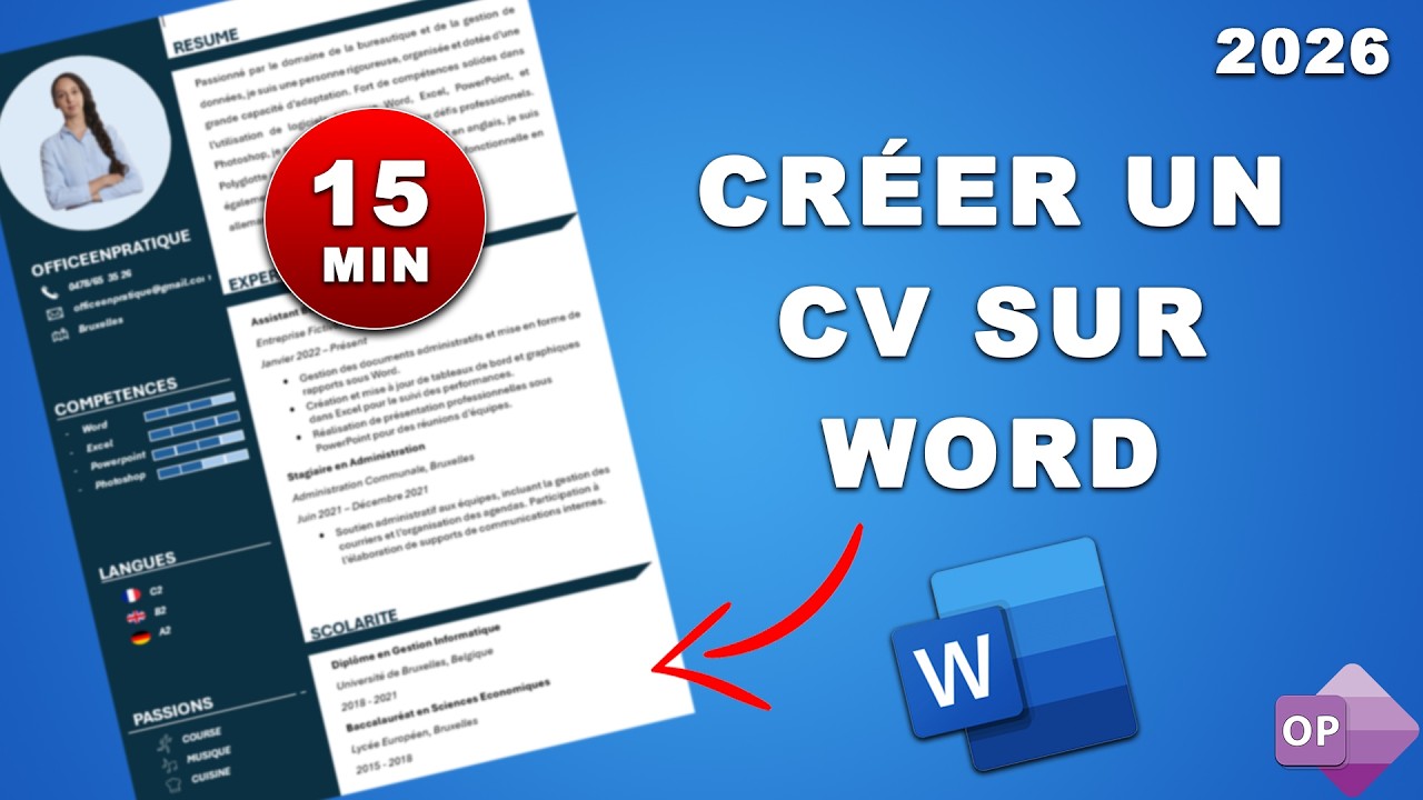 Créer un CV Professionnel sur Word en moins de 15 minutes !