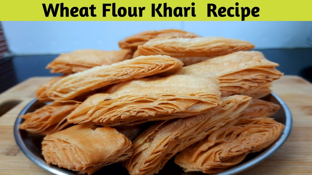 आटे की क्रिस्पी खारी रेसिपी - wheat flour khari recipe without oven - Khari Recipe