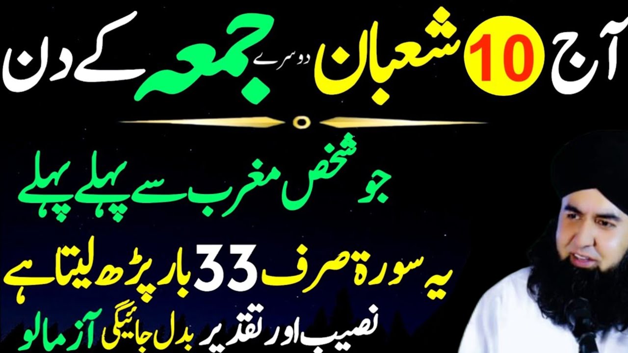 Aaj 10 Shaban Jumma Ke Din Surah Fatiha & Surah Ikhlas Ka Wazifa | 10  Shaban Juma Ka DrHammadShafi