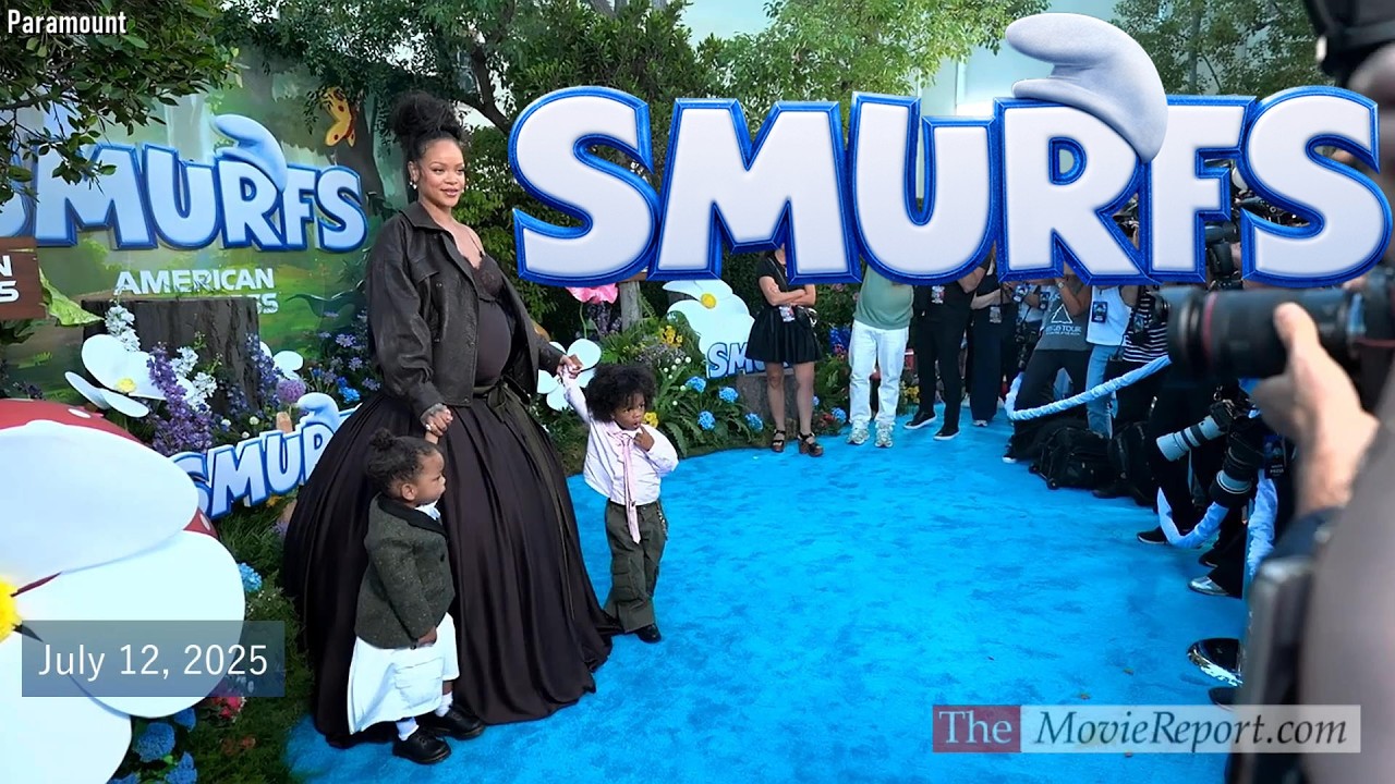 SMURFS movie Hollywood premiere Rihanna, John Goodman, Xolo Maridueña, cast & crew -July 13,2025 4K