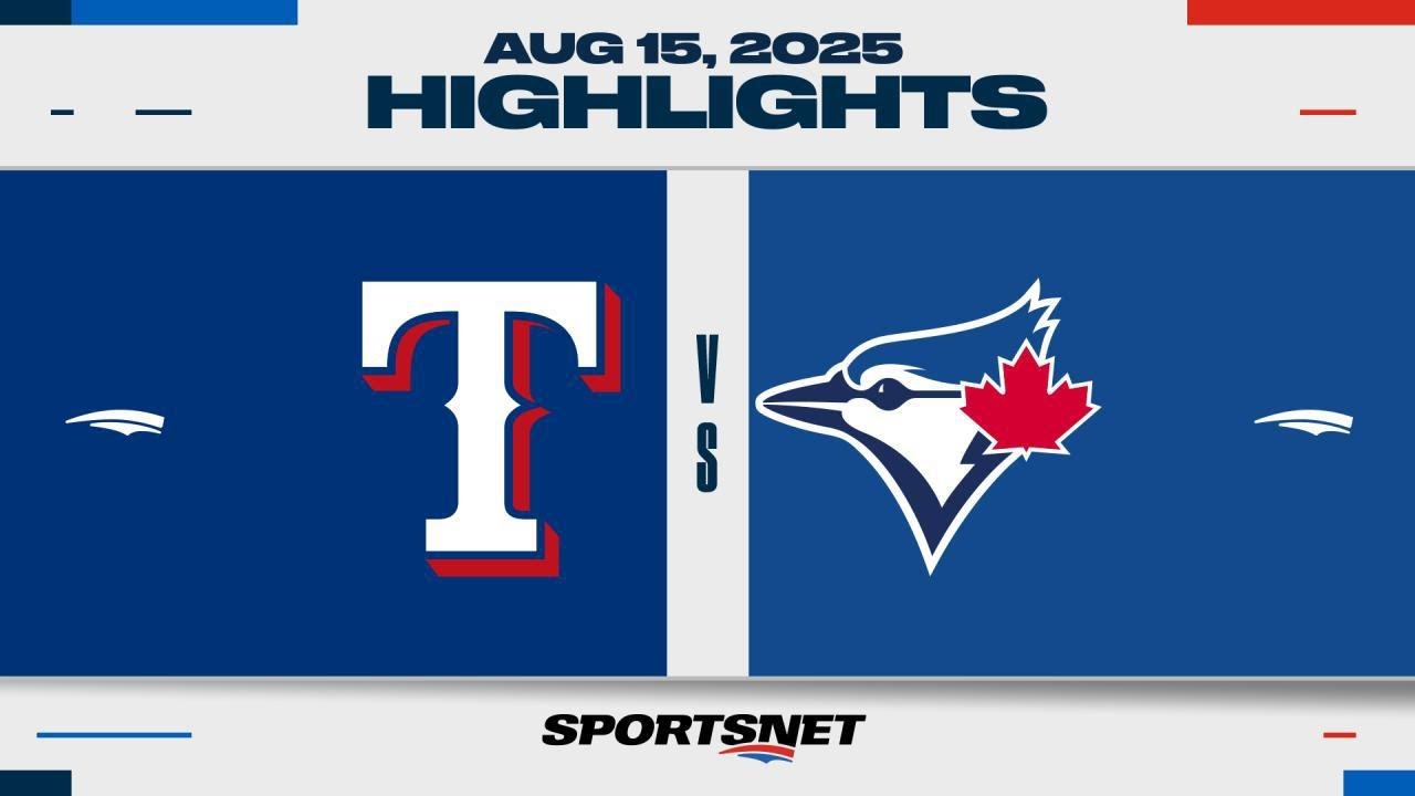 MLB Highlights | Rangers vs. Blue Jays - August 15, 2025